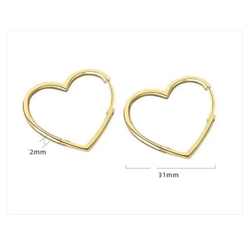 Women's Hoop Heart Earrings | Hoop Heart Earrings | AmiraByOualialami