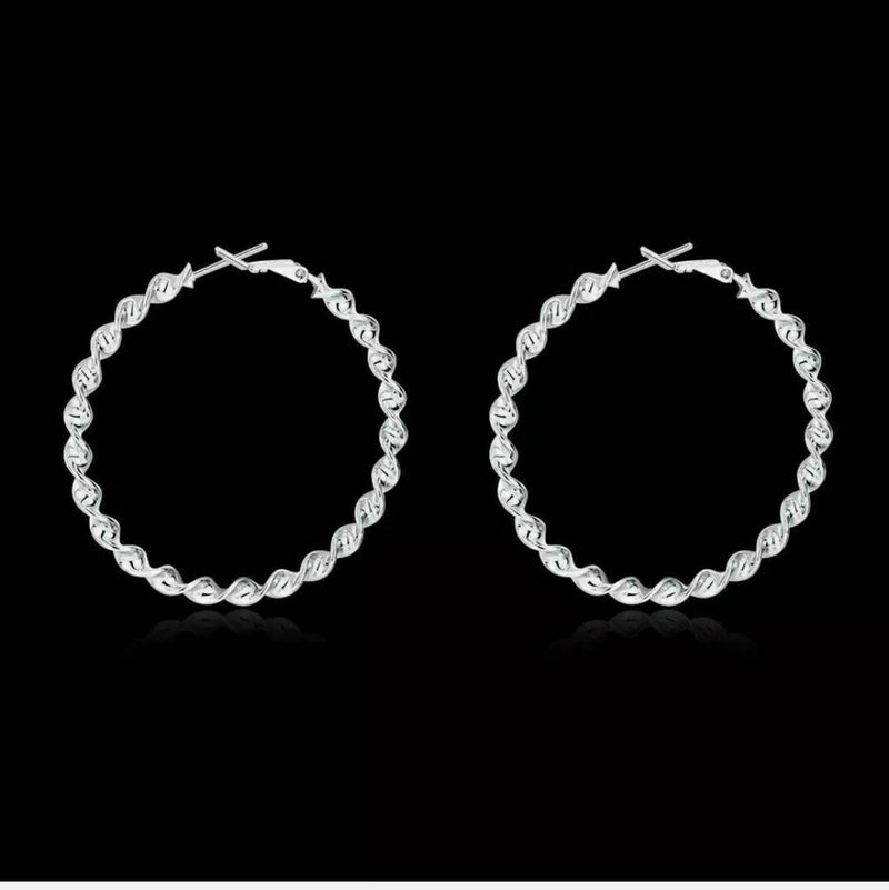 Spiral Hoop Earrings | Large Spiral Hoop Earrings | AmiraByOualialami