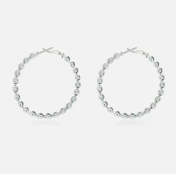 Spiral Hoop Earrings | Large Spiral Hoop Earrings | AmiraByOualialami