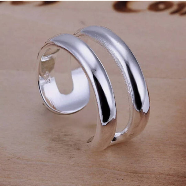 Silver Double Ring | Silver Plated Double Ring | AmiraByOualialami