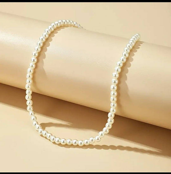 Korean Style Versatile Pearl Necklace Women's Single Layer Necklace Clavicle Chain
